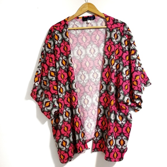 Blue Rain Jackets & Blazers - Francesca's Blue Rain Neon Kinomo Sz Medium